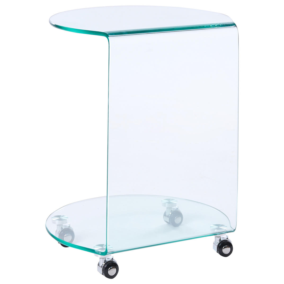 BEISTELLTISCH Transparent Minto - Transparent, Glas (35/45/56cm) - Beliani