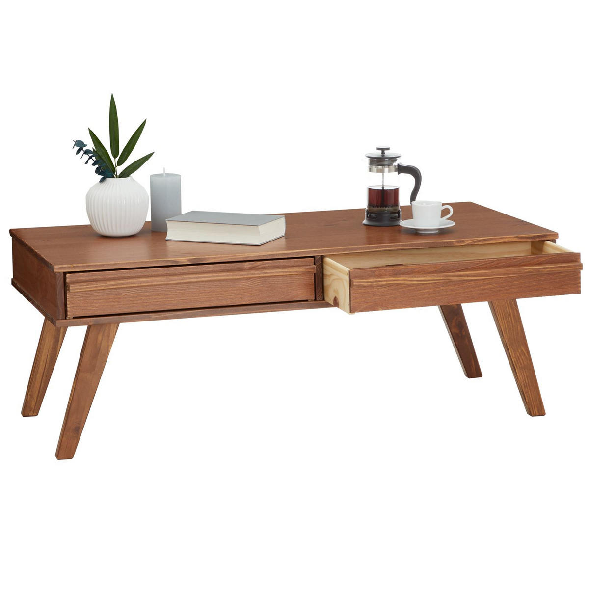 COUCHTISCH JONA - Kastanienfarben, Holz (50/110/42cm) - IDIMEX