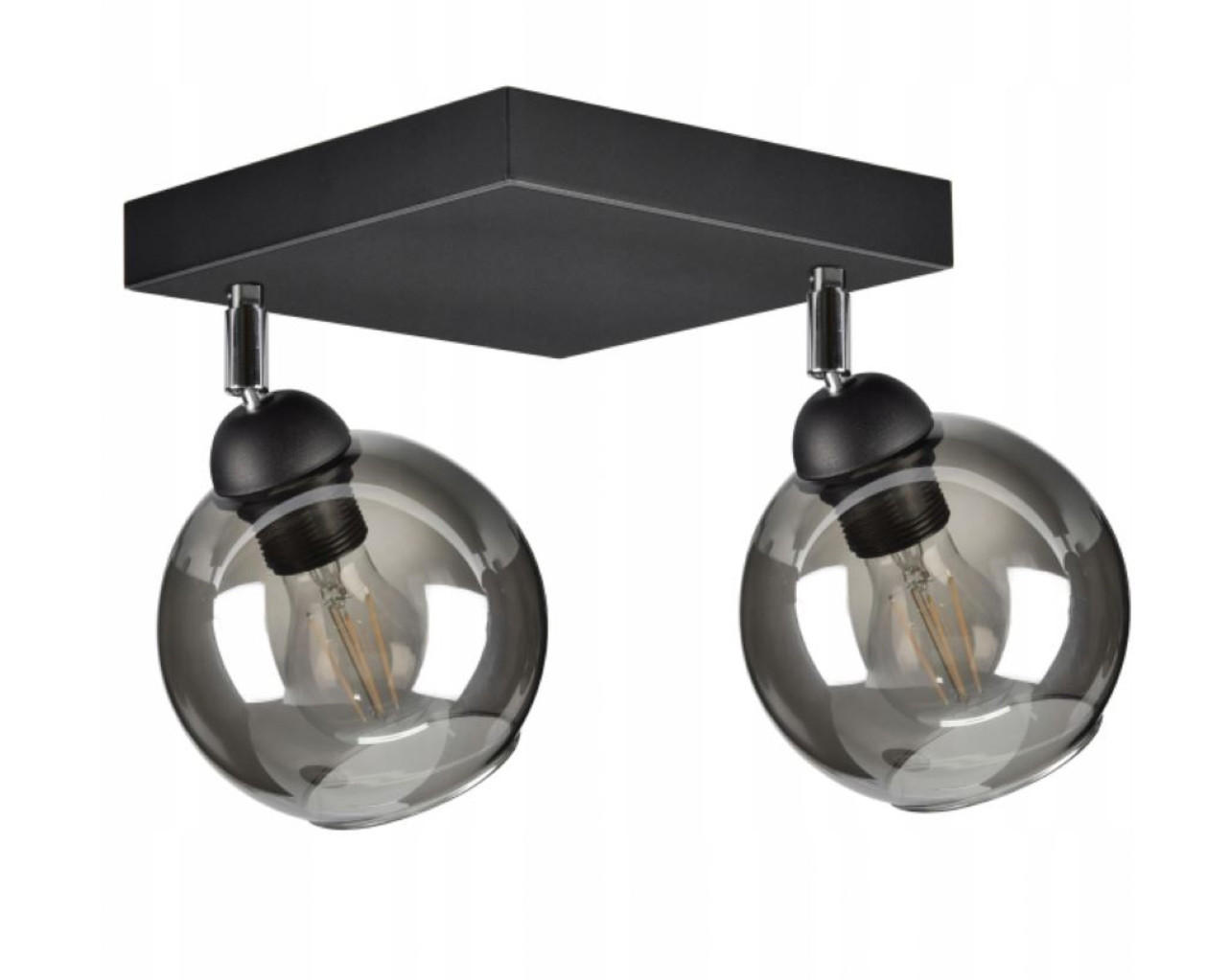 DECKENLEUCHTE HAGEN - Schwarz, Glas/Metall (21/21/21cm) - kiki design