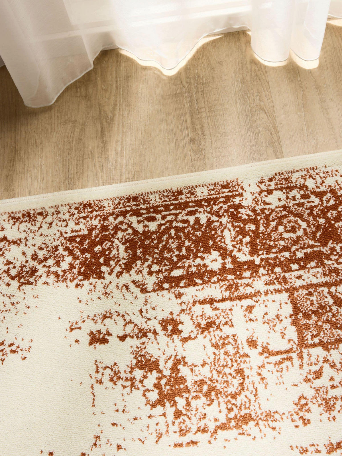VINTAGE-TEPPICH Suki 200/300 cm - Creme/Orange, Kunststoff (200/300cm) - benuta