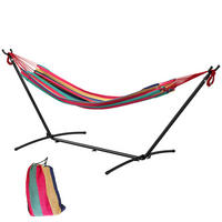 HÄNGEMATTE mit Gestell DE-13559 120 kg, höhenverstellbar Mehrfarbig - Rot, Metall (117/105/310cm) - ComfortXL