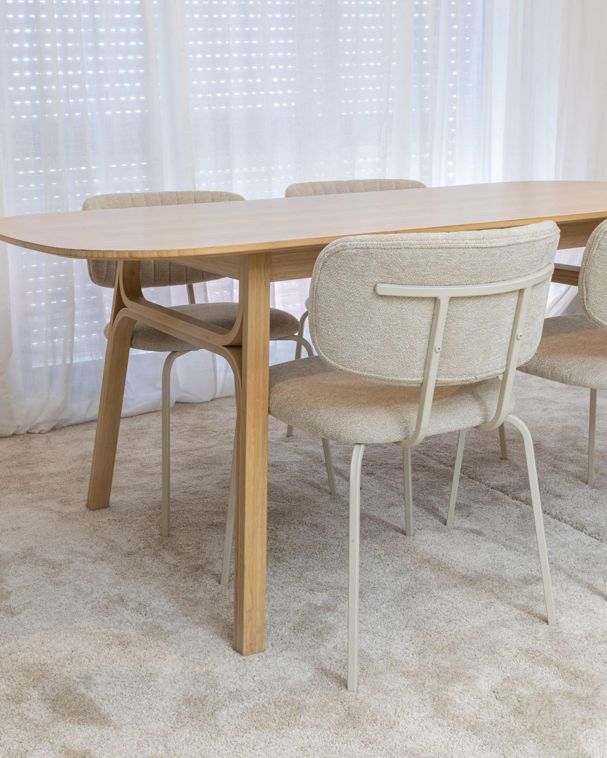 JÍDELNÍ ŽIDLE sada 2 ks Světle béžová Irins - béžová, textil (48/76/50cm) - Beliani