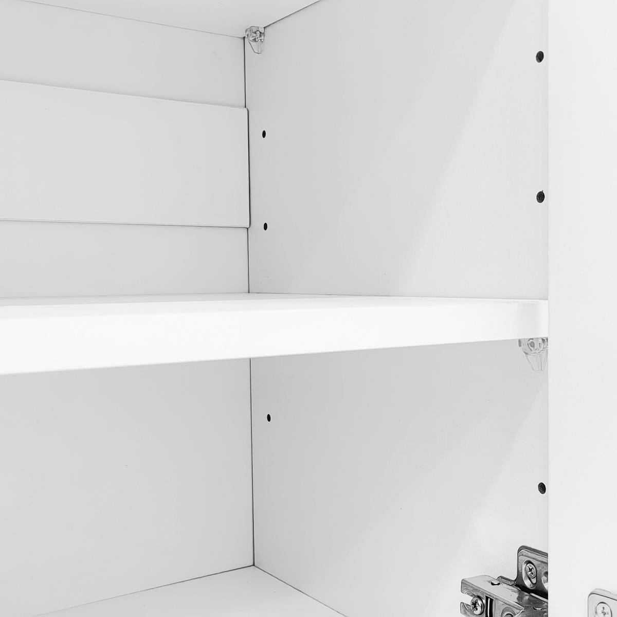 SCHUHSCHRANK aus MDF & Spanplatte 80x35x105cm in Weiß mit LED-Beleuchtung - Weiß, Holzwerkstoff (80/105/35cm) - Modfu