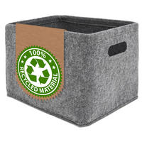 AUFBEWAHRUNGKORB FILZ 32/26 , grau - Grau, Kunststoff (23/32/26cm) - Dunedesign