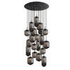 GALERIELEUCHTE Velo 20-flammig Rauch Ø 18/20/25cm - Anthrazit/Schwarz, Glas (25/25/27cm) - s.luce