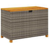 GARTENTRUHE Grau 110x55x63 cm Poly Rattan Akazienholz - Grau, Kunststoff (110/63/55cm) - furnicato