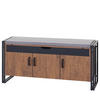 SITZBANK Grau - Grau, Holz (110/53/30cm) - MCW