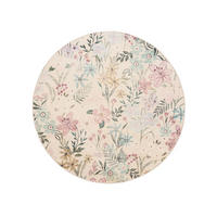 TEPPICH Milly waschbar Multicolor/Weiß ø 160 cm rund - Multicolor/Weiß, Kunststoff/Textil (160/160cm) - benuta