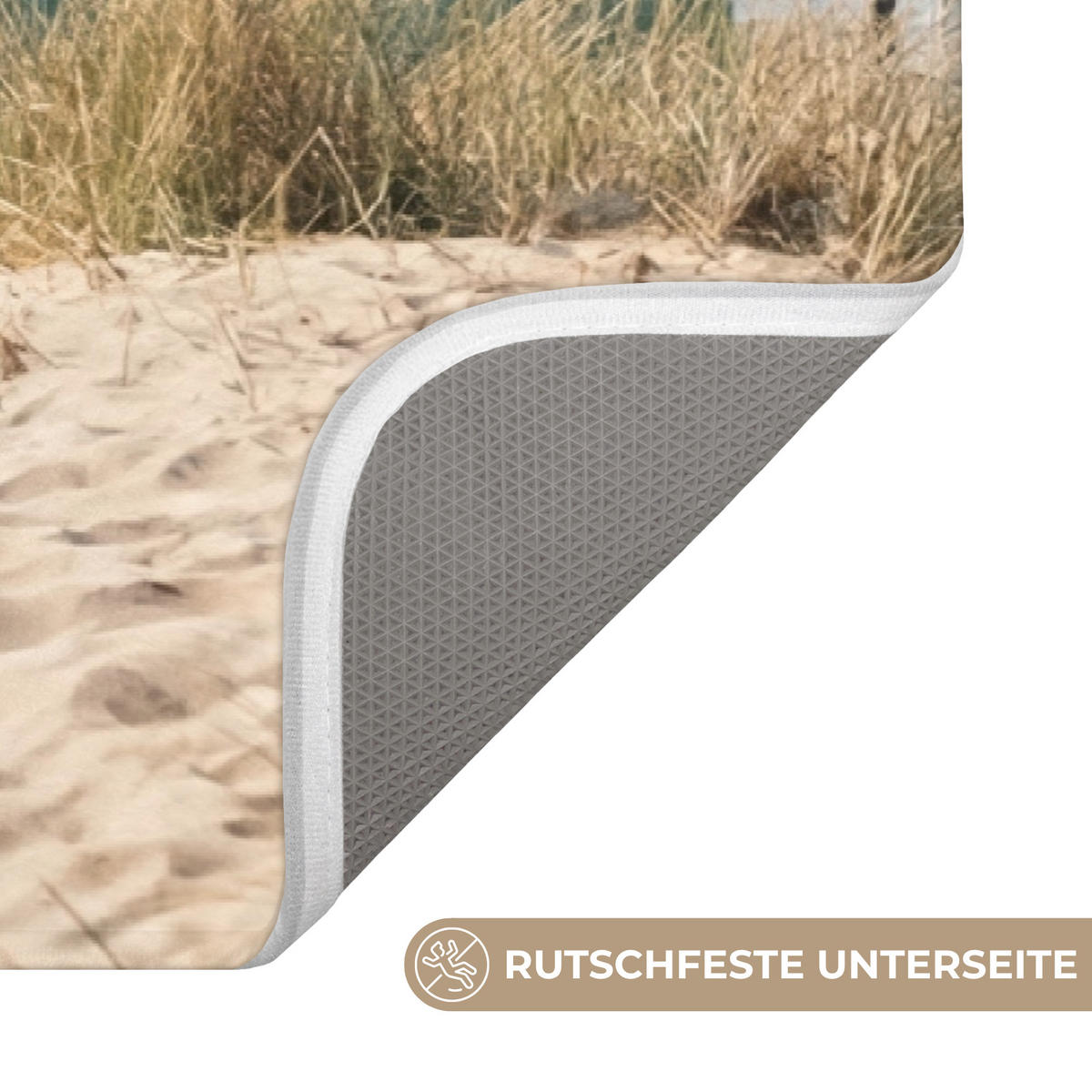 KOUPELNOVÁ PŘEDLOŽKA Pláž - Chaty - Barevné - Duny 90x60 cm - různobarevná, textil/plast (90/60cm) - OnlyWow