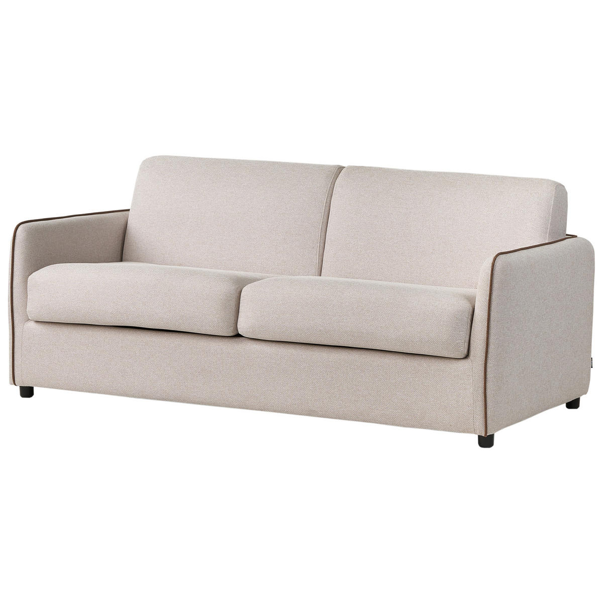 SCHLAFSOFA 2-Sitzer Stoff Hellbeige Ishoj - Beige, Textil (176/80/96cm) - Beliani