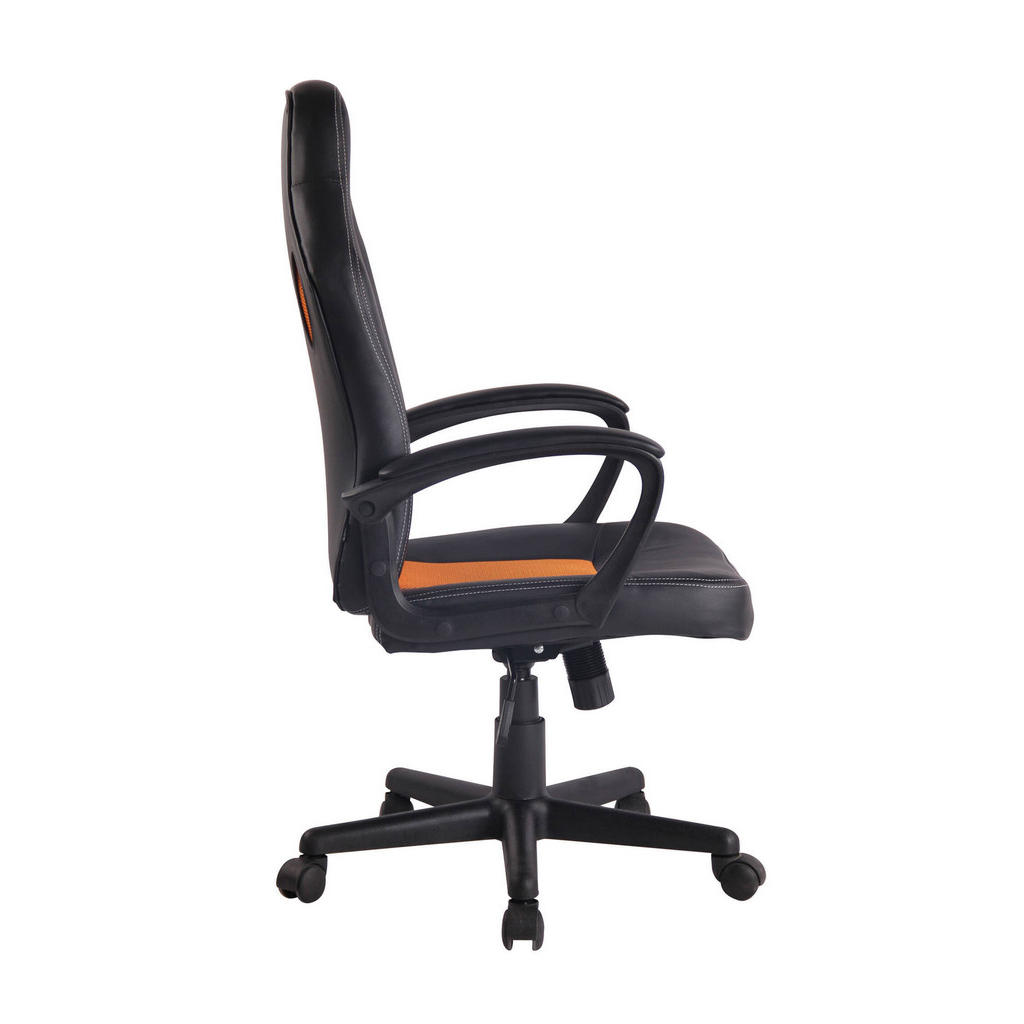 Thumbnail - TPFLiving Bürostuhl, Orange, Textil, 61x115x59 cm, Arbeitszimmer, Bürostühle, Drehstühle