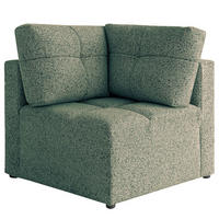 ECKELEMENT - Strukturstoff - Türkis/Beige, Textil (91/94/91cm) - home24