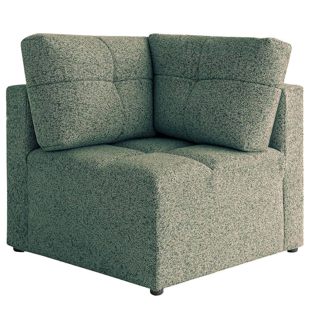 ECKELEMENT - Strukturstoff - Türkis/Beige, Textil (91/94/91cm) - home24