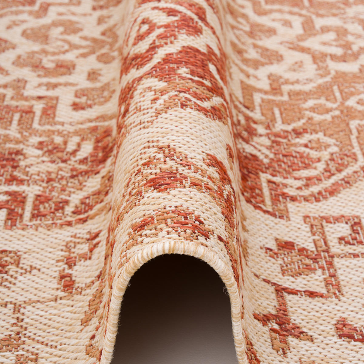 IN- UND OUTDOOR TEPPICH CARPETTO VINTAGE - Orange, Textil (120/170cm) - Pergamon
