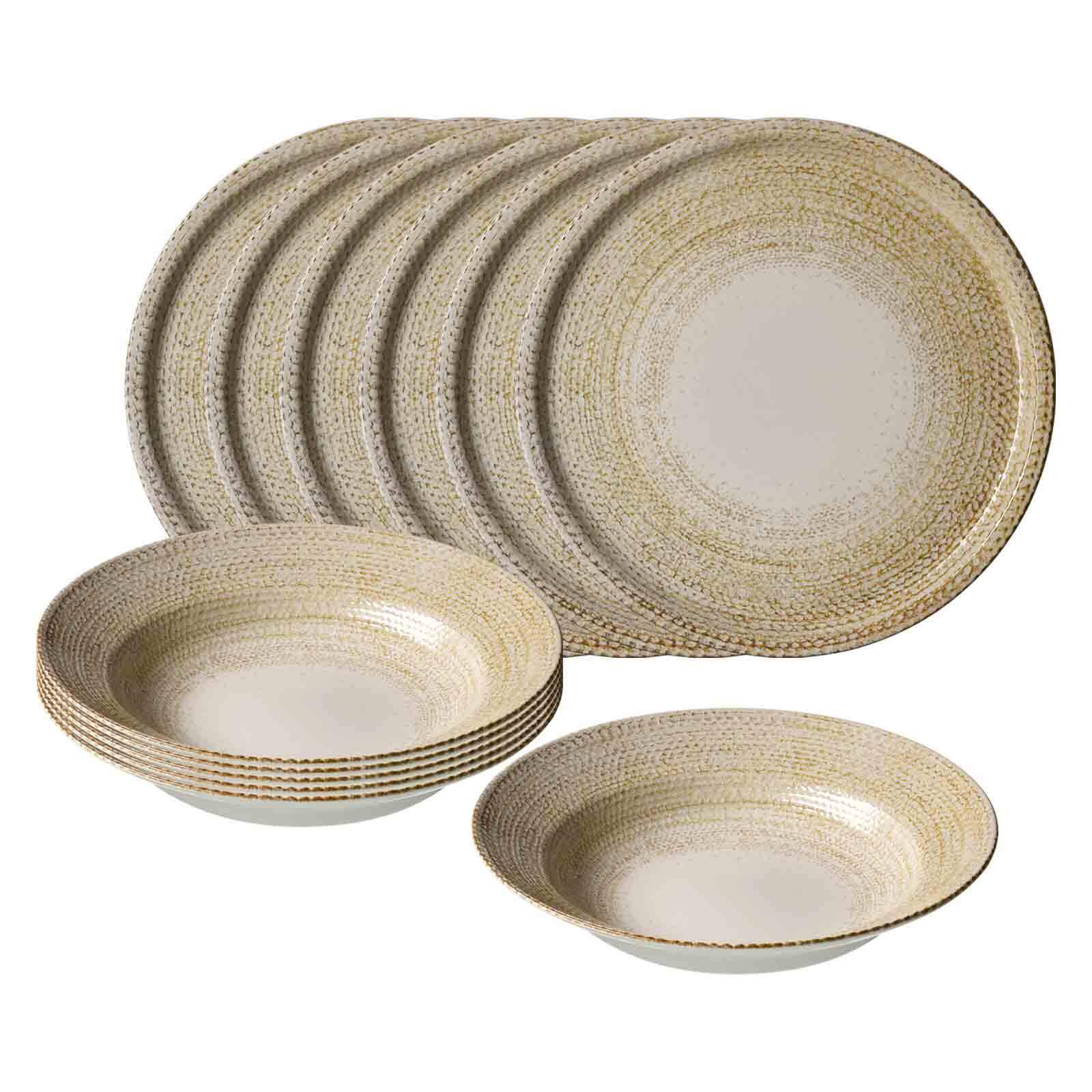 PIZZA- UND PASTA-SET Rimini beige 12er Set - Beige, Keramik (1/1/1cm) - Ritzenhoff Breker