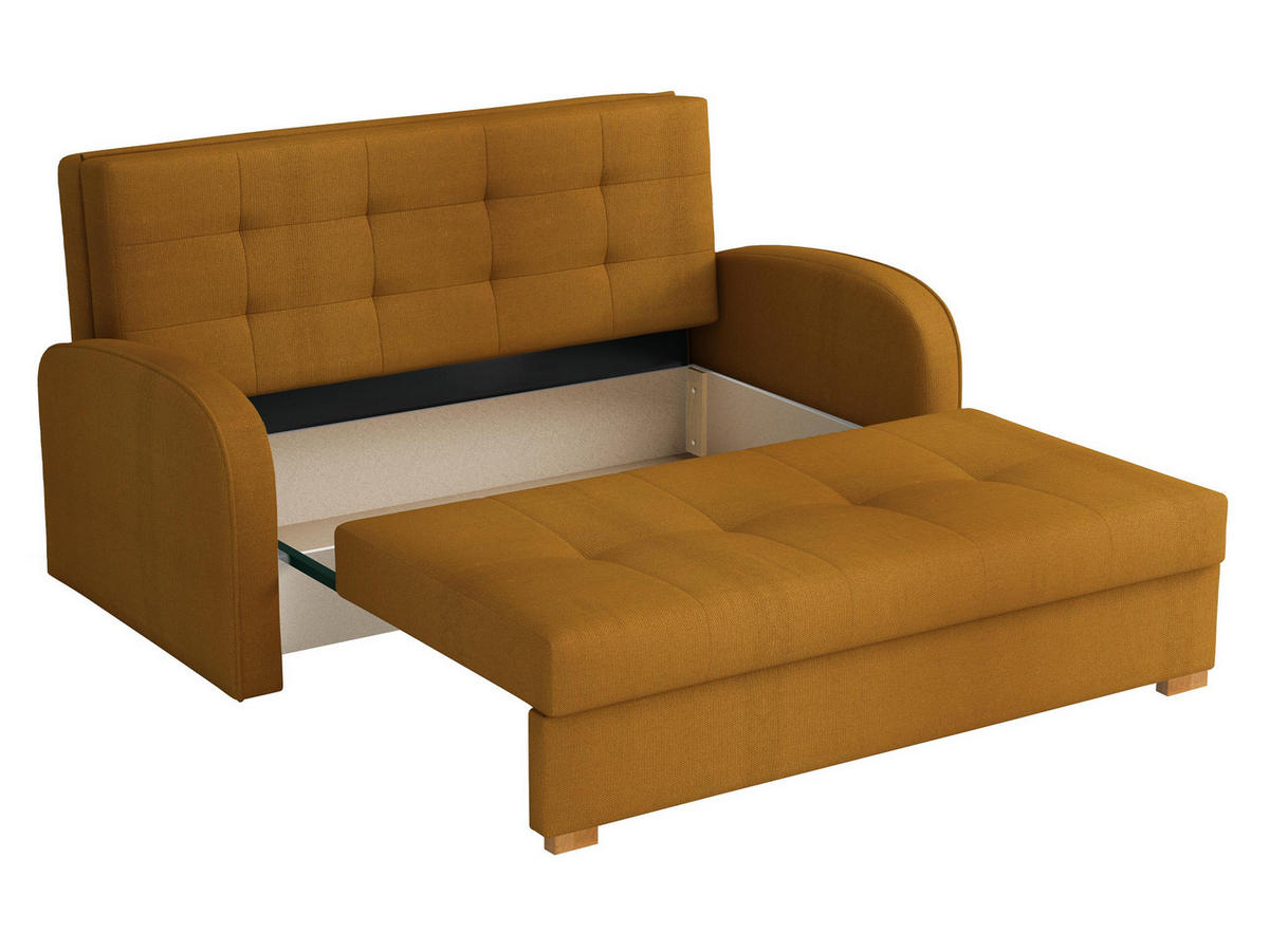SCHLAFSOFA Viva Gold III - Schwarz/Braun, Holz/Textil (153/85/98cm) - MIRJAN24