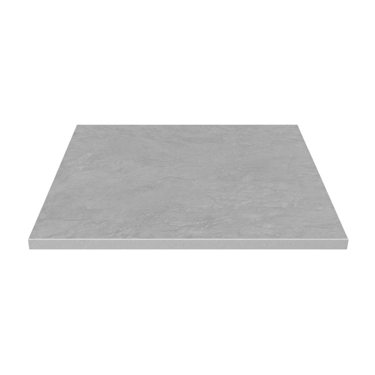 TISCHPLATTE quadratischer 60 cm, Grau - Grau, Holzwerkstoff (60/60/2cm) - Oviala