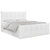 BOXBETT PREMIUM 11 140/200 Weiß Kunstleder - H4 - Weiß, Holz/Textil (140/200cm) - MKS