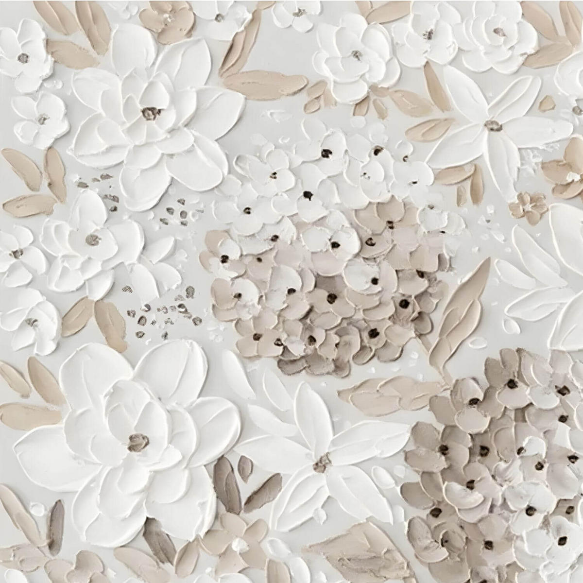 ACRYLBILD HANDGEMALT 90/60 cm - Beige/Weiß, Holz/Textil (90/60cm) - KUNSTLOFT