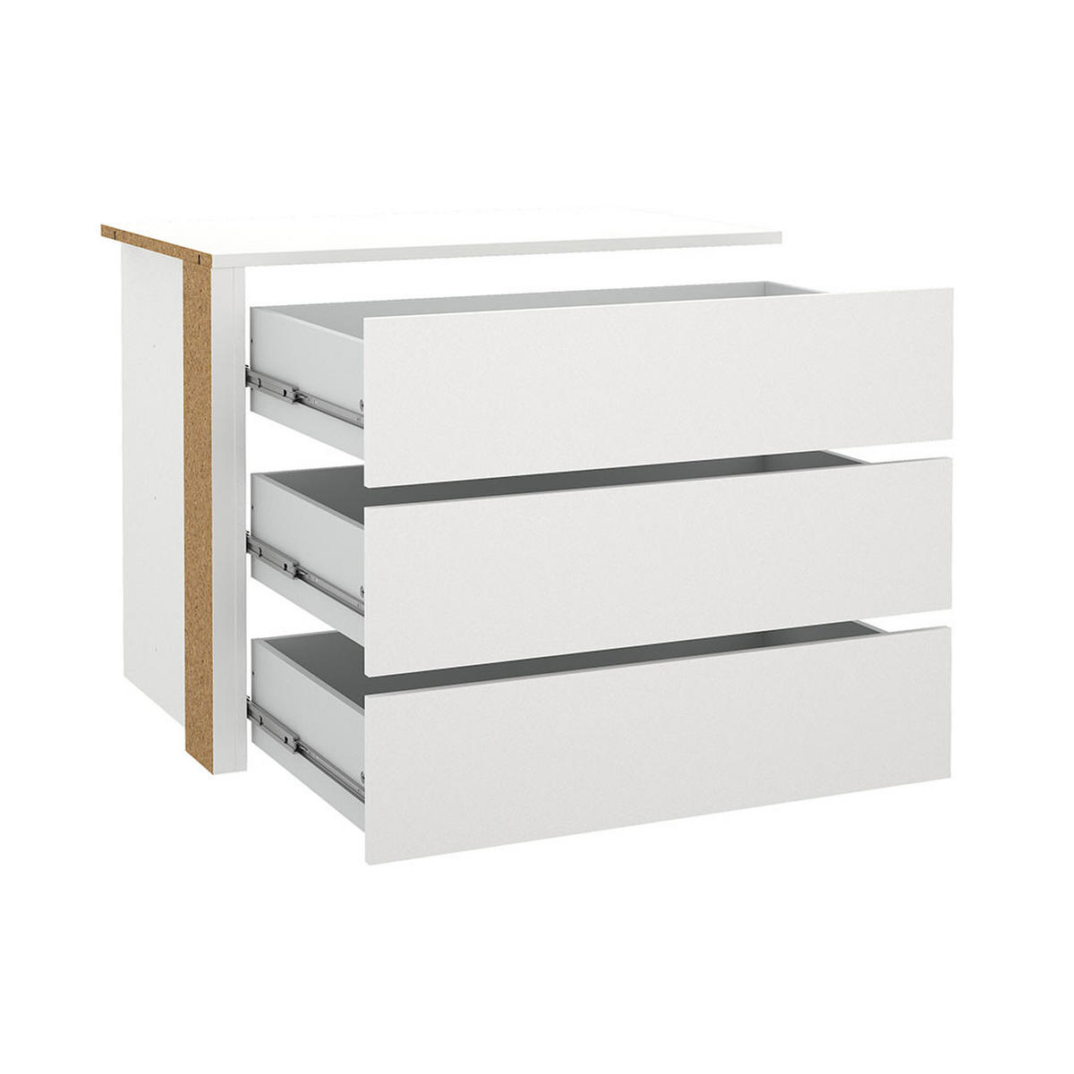 SCHUBLADENEINSATZ, Catania, Weiß, Holzwerkstoff, 70 x 55 x 87 cm - Weiß, Holzwerkstoff (70/87/55cm) - ebuy24