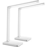 SCHREIBTISCHLAMPE Novaly,inklusive USB-Anschluss,weiß - Weiß, Kunststoff (33.5/11/37.5cm) - tectake
