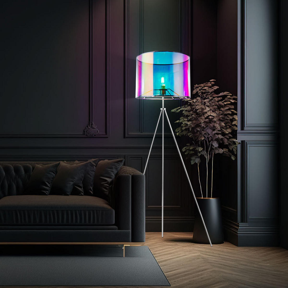 LED STEHLEUCHTE Melanie Metall Bunt - Multicolor, Metall (65/65/155cm)
