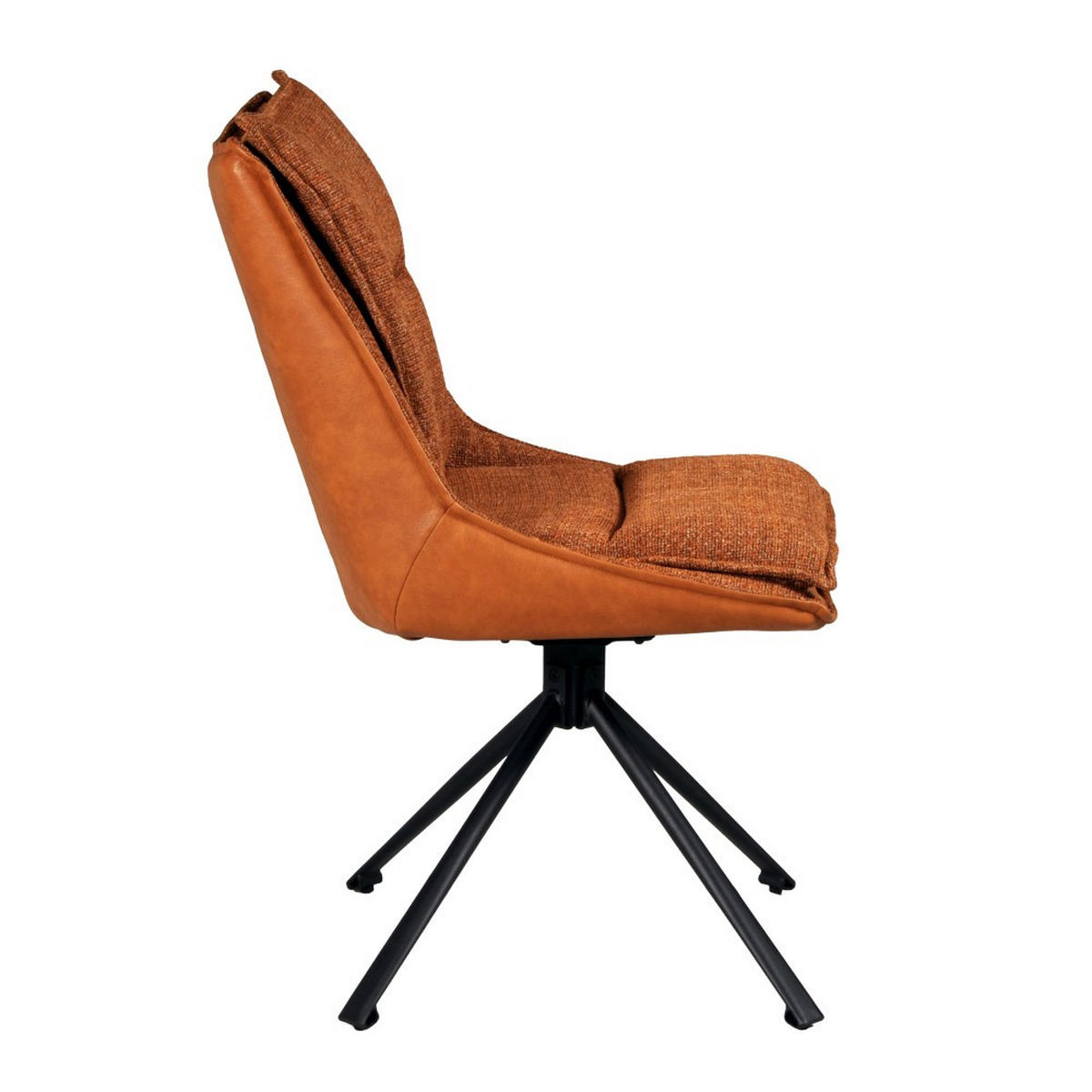 STUHL drehbar 2-er SET JAVA- Ziegelbraun - Rotbraun, Kunststoff/Metall (53/93/67cm) - Weber Industries