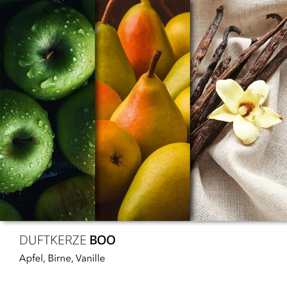 DUFTKERZE Haribo - Grün, Naturmaterialien/Glas (13cm)
