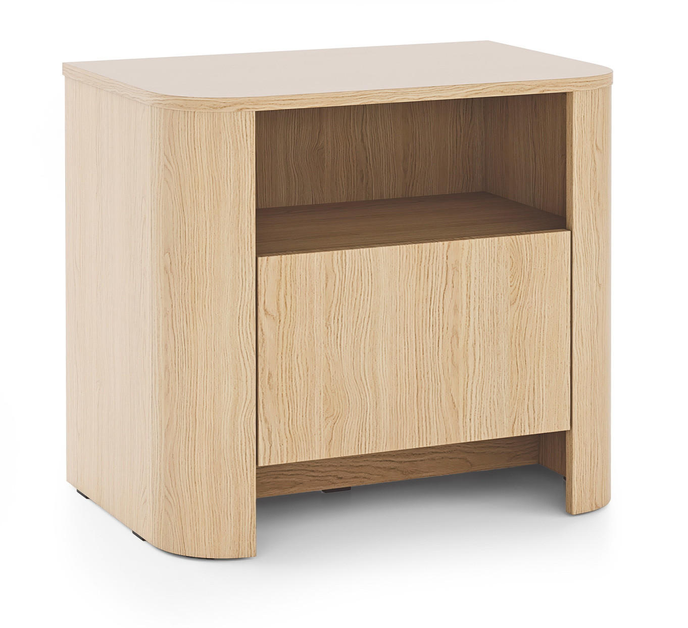 NACHTSCHRANK 60 cm mit Schublade Mezzano, Eiche Vicenza - Eichefarben, Holz (58/52/39cm) - Emporius