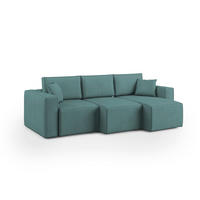 LINEARSOFA Morfeo - Petrol, Textil (245/86/99cm) - Divani.store