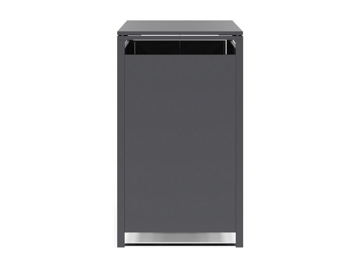 MÜLLTONNENBOX - 60 cm x 76 cm - metall - anthrazitgrau Lokafa - Anthrazit, Metall (60/104/76cm) - Vente-Unique