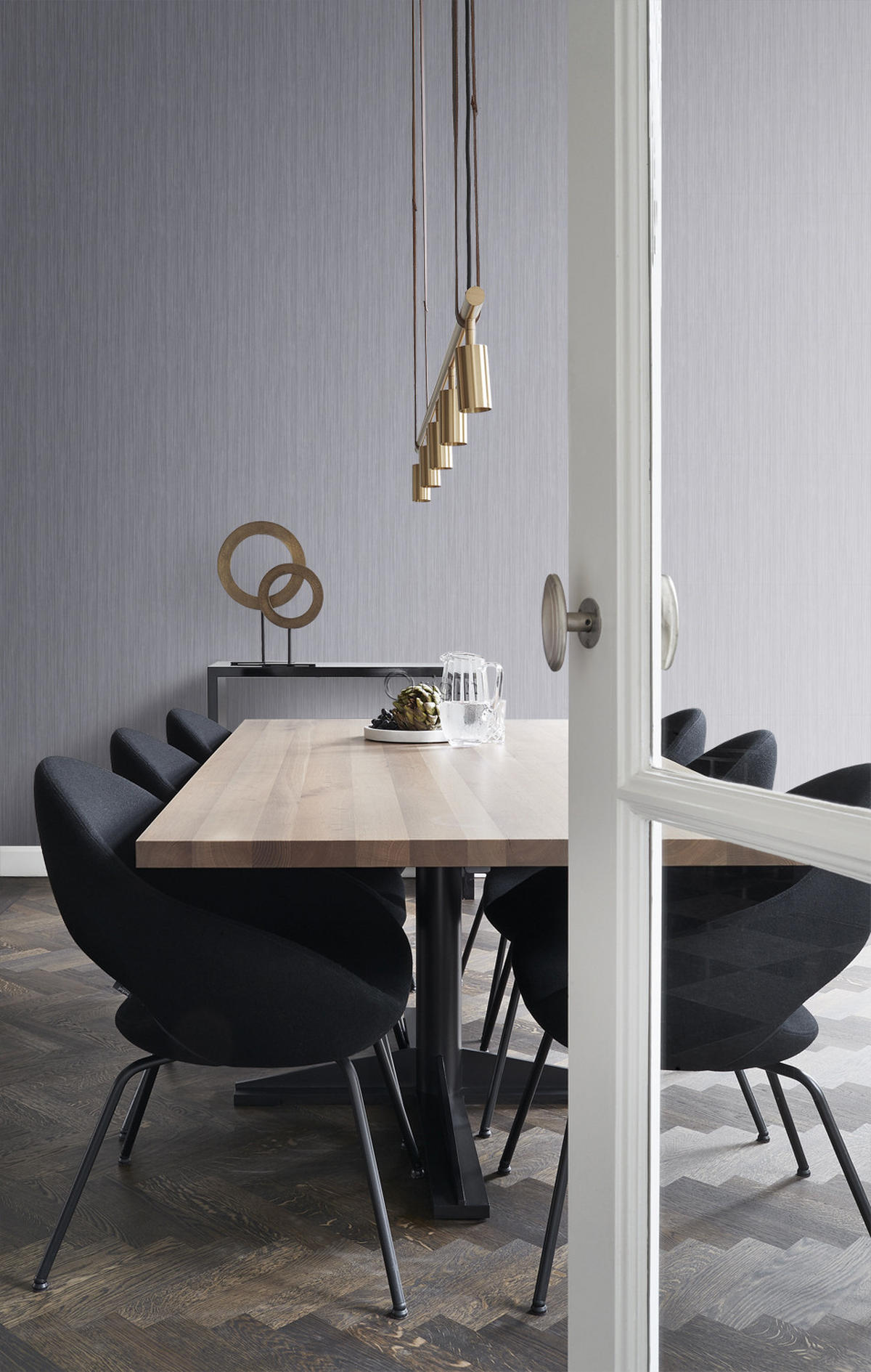TAPETE feine Streifen 53 cm x 10.05 m - Grau, Papier (53/1000cm) - Origin Wallcoverings