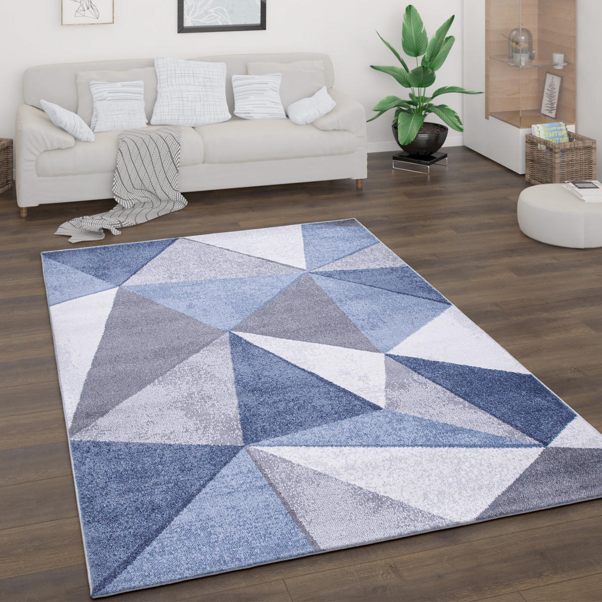 KURZFLORTEPPICH 200/280 cm Bari 874 - Blau, Textil (200/280cm) - Paco Home