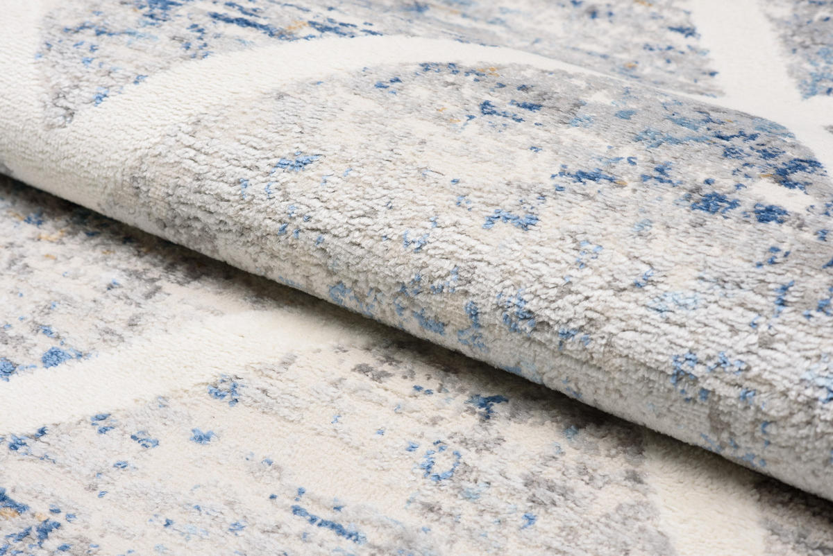 TEPPICH VALLEY Grau Blau 120/170 cm - Blau, Textil (120/170cm) - Tapiso