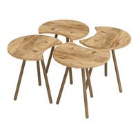 COUCHTISCH SET Højer 4-teilig 45/32/48 - Braun, Holzwerkstoff (32/45/48cm) - [en.casa]