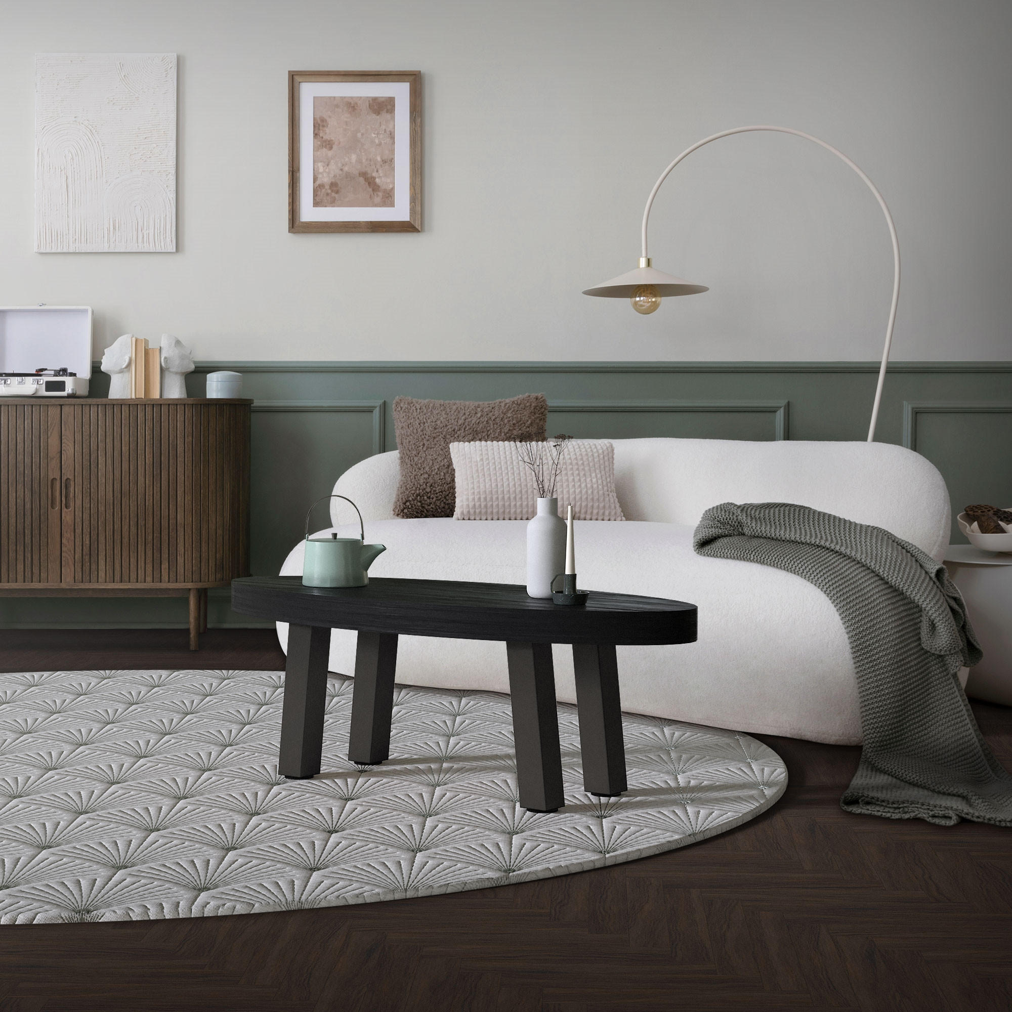 TISCHBEINE 4er Set I-96GRAD-Design H:42 cm Dunkelgrau 8x8 cm - Dunkelgrau, Metall (8/42/8cm) - ML-DESIGN