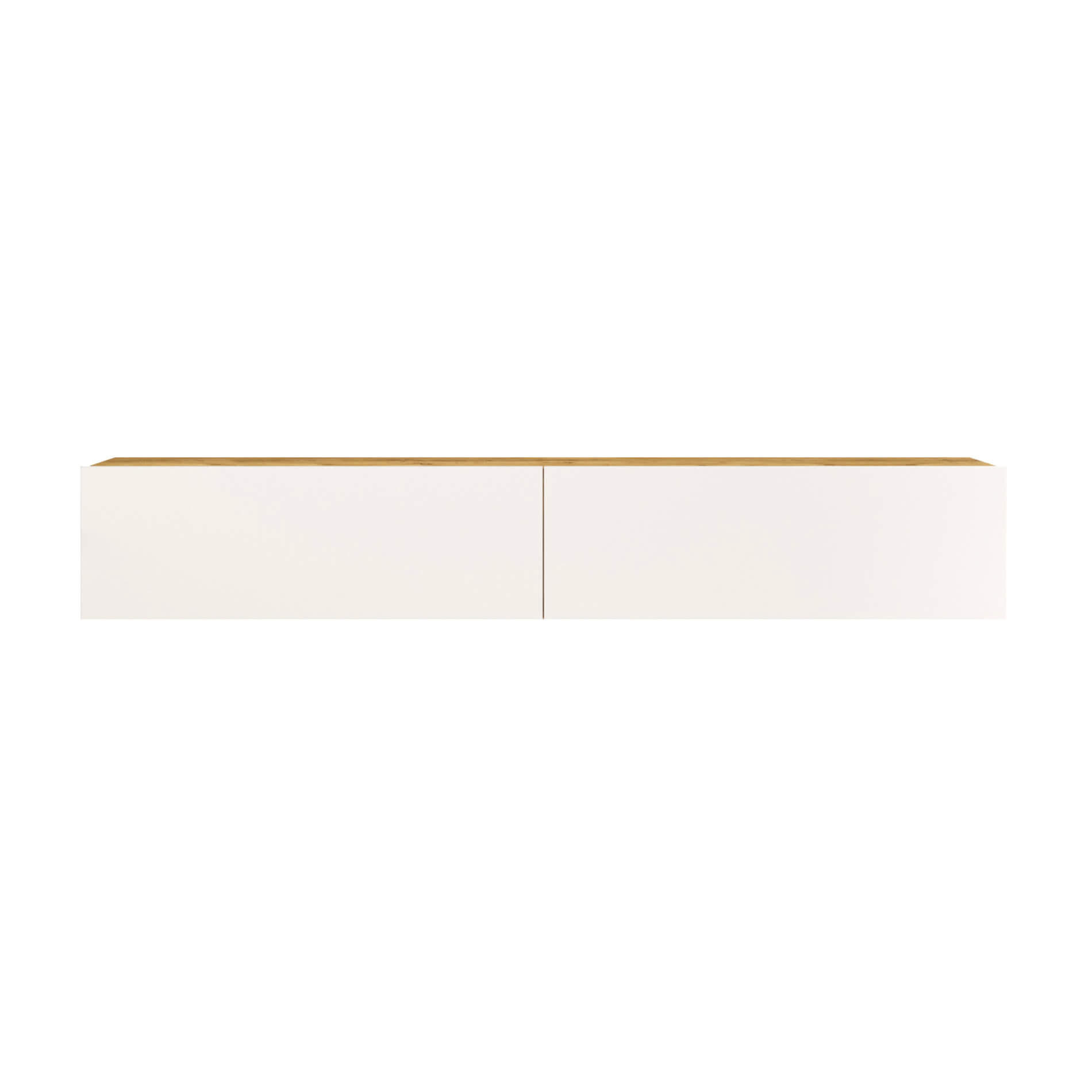 LOWBOARD Hellbraun Weiß 180/31,5/29,5 cm - Weiß/Braun, Holzwerkstoff (31.6/29.6/31.6cm) - Mobili Rebecca
