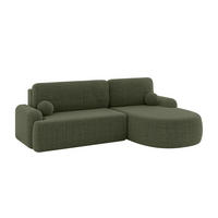 WOHNLANDSCHAFT mit Schlaffunktion und Bettkasten LIRA-L - 264x172x89 Grün - Grün, Holzwerkstoff/Textil (172/264cm) - ALTDECOR