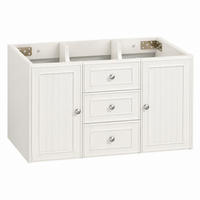 WASCHBECKENUNTERSCHRANK wandhängend 78,5 x 46 x 46,8 cm Weiß MDF - Weiß, Metall (46/46.8/78.5cm) - Beauniv