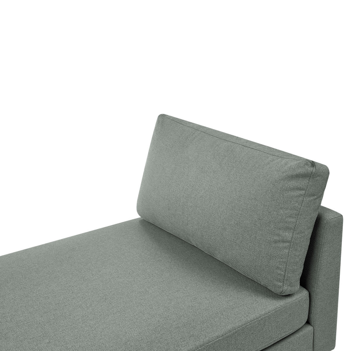 ČALOUNĚNÉ LEHÁTKO CHAISE LONGUE Látka Zelené Archiane - černá/zelená barva, textil (170/60/85cm) - Beliani