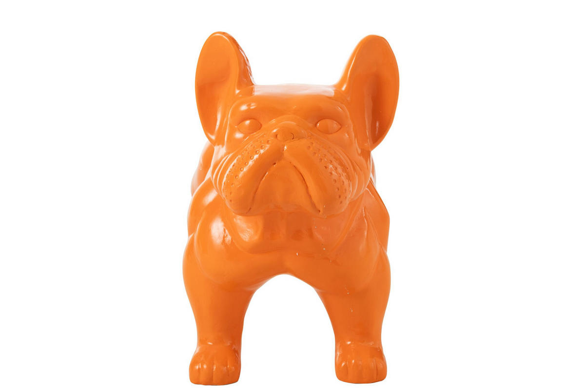 DEKO-OBJEKTE BULLDOGGE - Kunststoff - Orange - Orange, Kunststoff (38/63/88cm) - J-Line