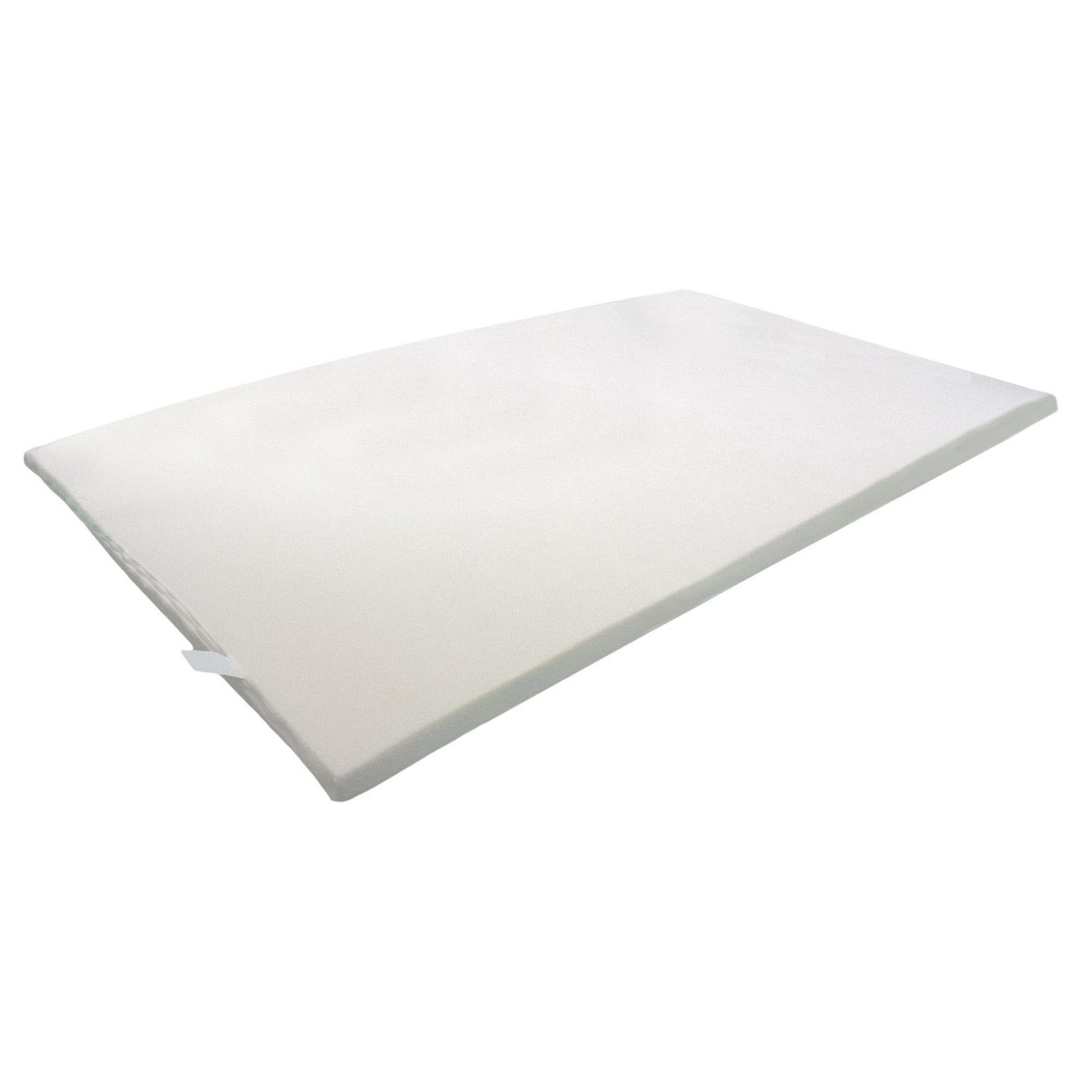 VISCOTOPPER, Gesamthöhe 5cm, mit Bezug, Größe: 160x200 - Weiß, Textil (160/200cm) - Breckle