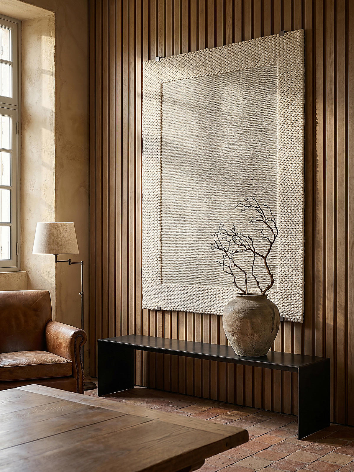 TEPPICH Chunky-Knit-Design, wolle-polyester-mix CALDER, Beige 120x170 cm - Beige, Textil (170/120cm) - KADIMA DESIGN