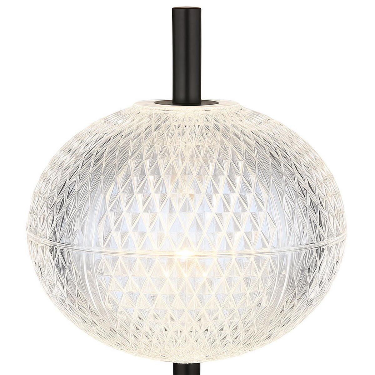 LED TISCHLEUCHTE AIDA Schwarz Kristalloptik 2er Set - Schwarz, Metall (15/15/40cm) - Globo Lighting