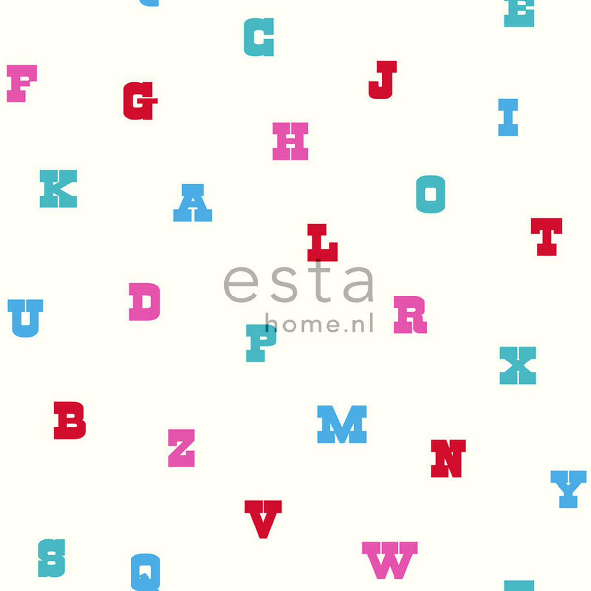 TAPETE Alphabet 53 cm x 10.05 m - Rot, Papier (53/0.1cm) - ESTAhome