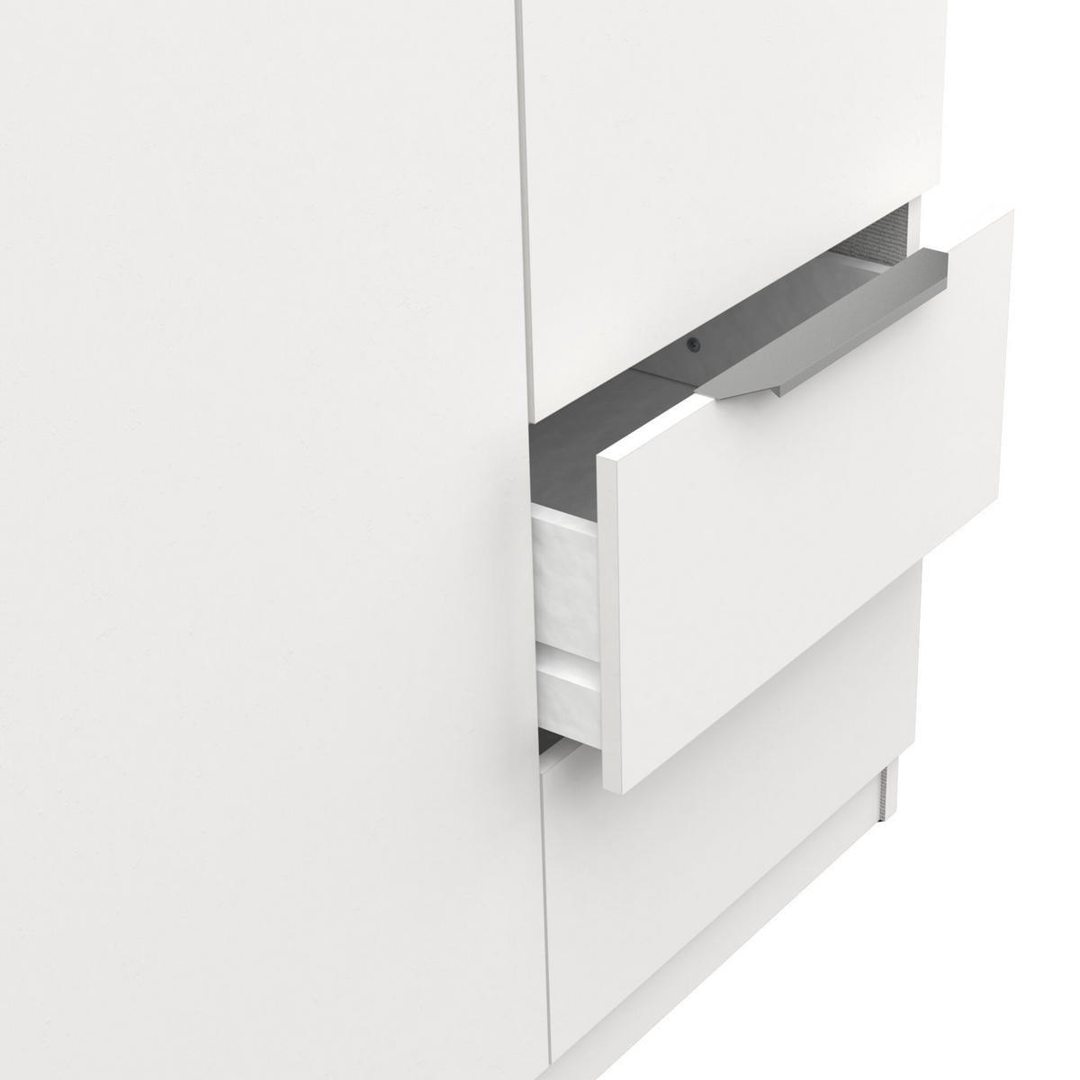SCHRANK, 6 Türen - GHOST - Weiß - 119,4 x 51,1 x 203 cm - Weiß, Holz (51.1/203/119.4cm) - Demeyere