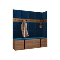 MOBILIER PENTRU HOL Orion II - albastru/culoare lemn de nuc, material plastic/compozit lemnos (168/186/46cm) - MIRJAN24