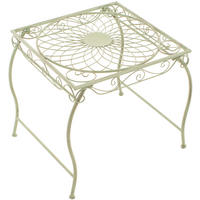 GARTENTISCH eckig 49/45/46 cm Metall Antik-Grün - Grün, Metall (45/49/46cm) - CLP