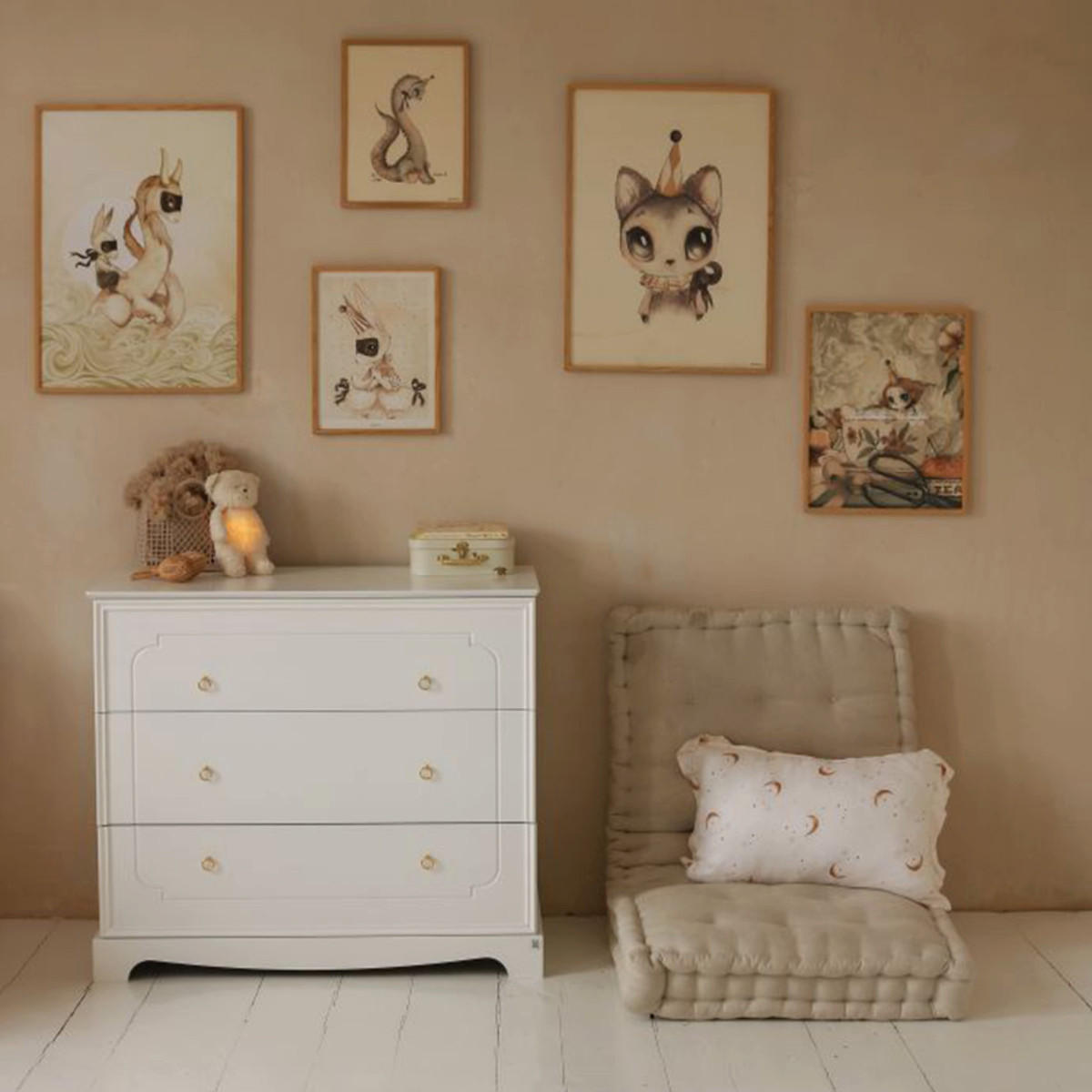KINDERKOMMODE Royal Weiß - Weiß, Holzwerkstoff (103/90/50cm) - Petits-meubles