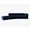 SOFA modular links Lupine aus Samt königsblau 5 Sitzplätze - Dunkelblau, Textil (166/70/335cm) - Micadoni